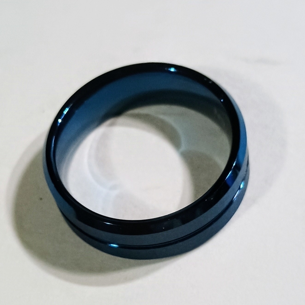Men's Blue Tungsten Ring